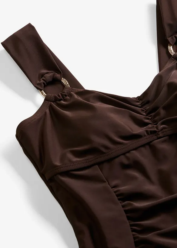 Light shape badedrakt med gullfargede detaljer, bonprix