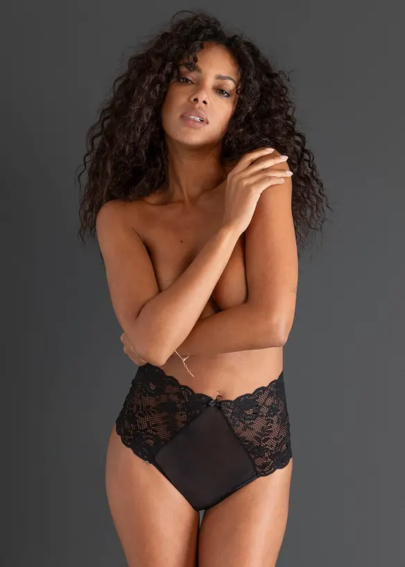 High Waist-stringtruse ouvert med avtagbart kjede, bonprix