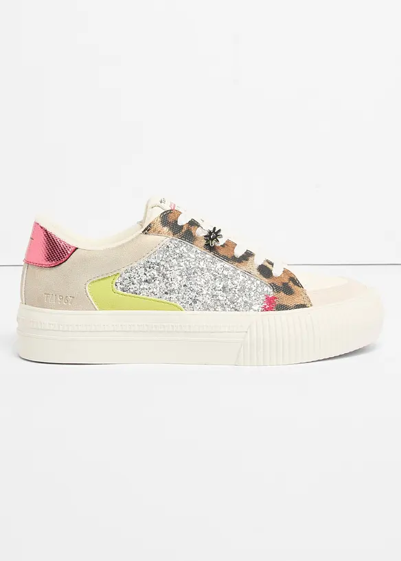 Sneakers fra Tamaris med glitterdetaljer, Tamaris