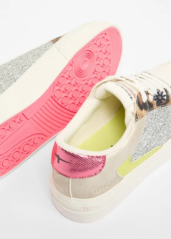 Sneakers fra Tamaris med glitterdetaljer, Tamaris