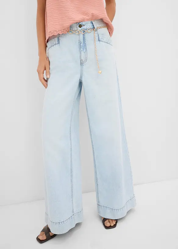Wide Leg-jeans High Waist, bonprix
