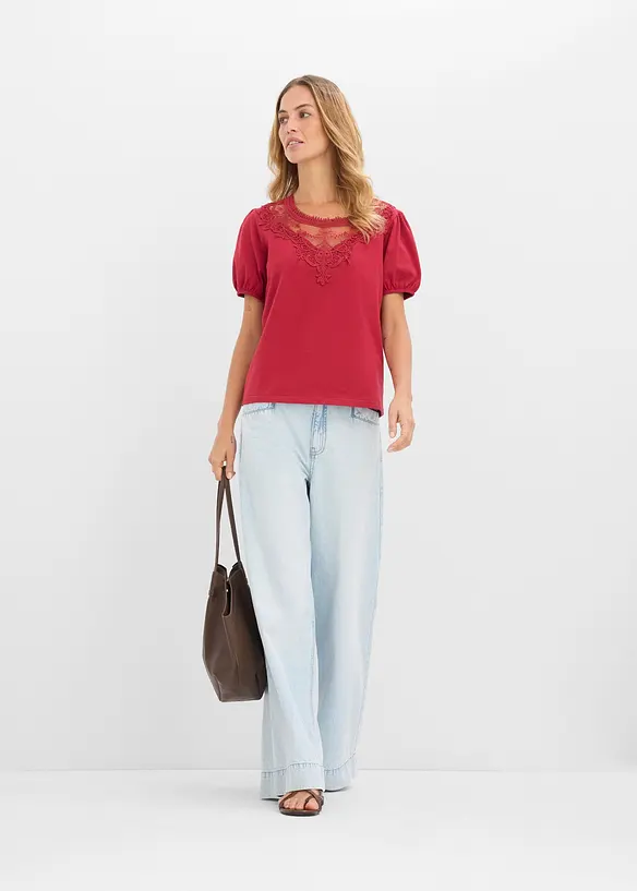 Topp av elastisk bomull, bonprix
