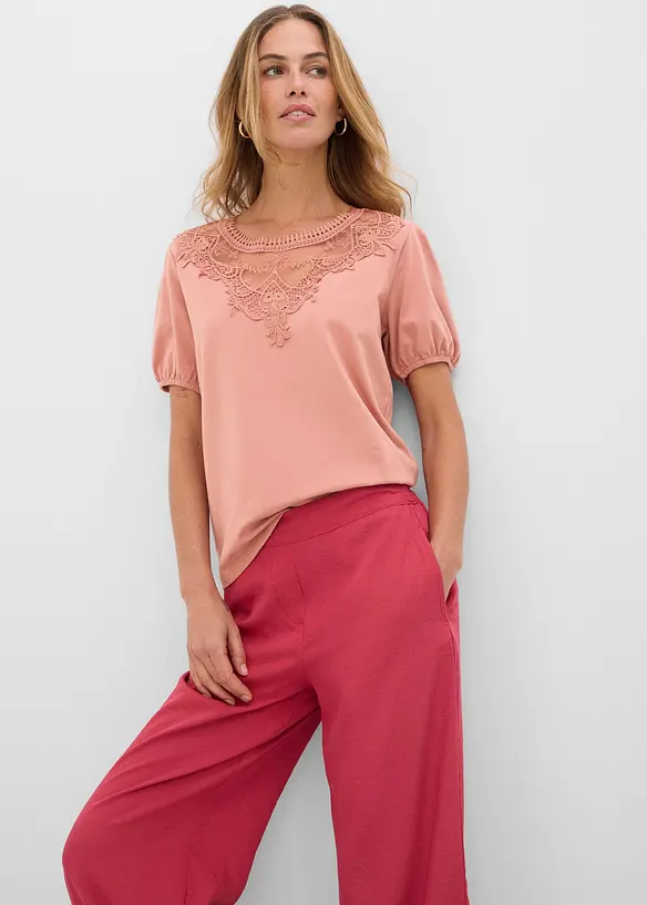 Topp av elastisk bomull, bonprix