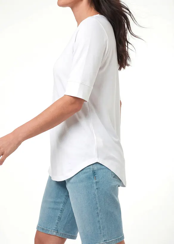 Lang topp i myk viskose, bonprix