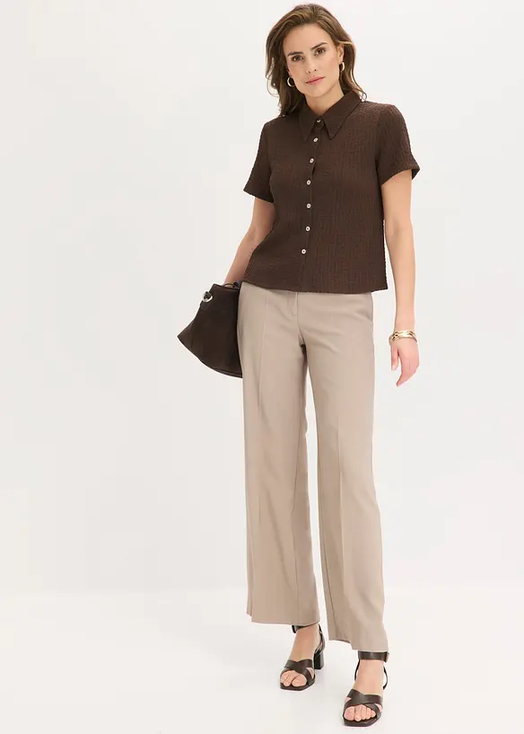 Trikotbluse med struktur, bonprix