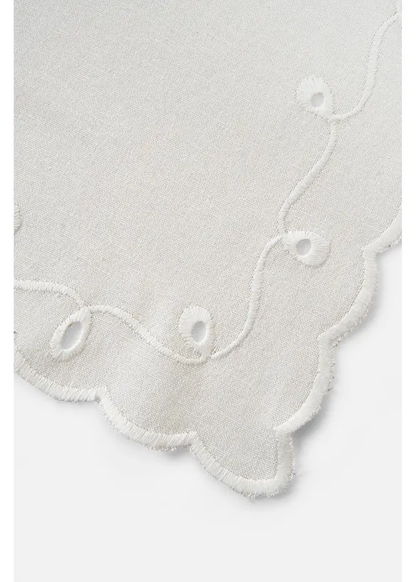 Spisebrikker i &oslash;kologisk bomull med broderi (2-pack), bonprix