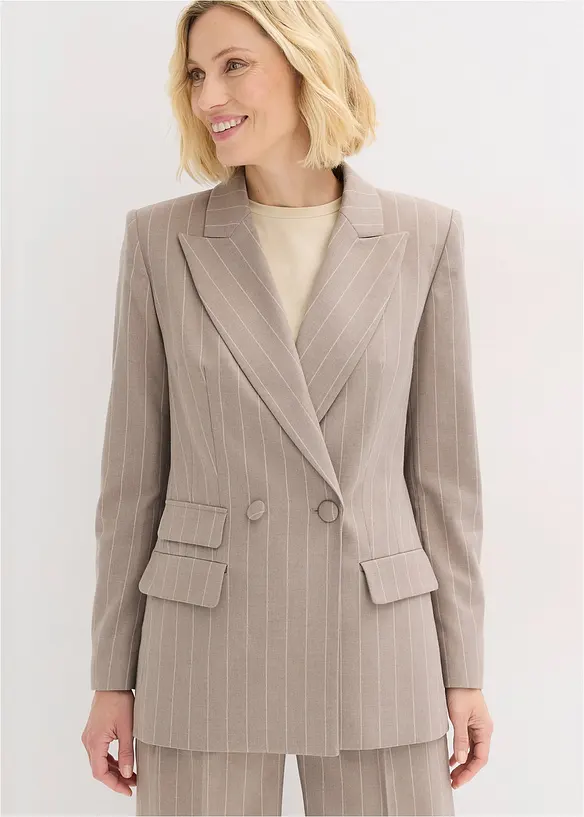 Blazer med n&aring;lestripe-m&oslash;nster, bonprix