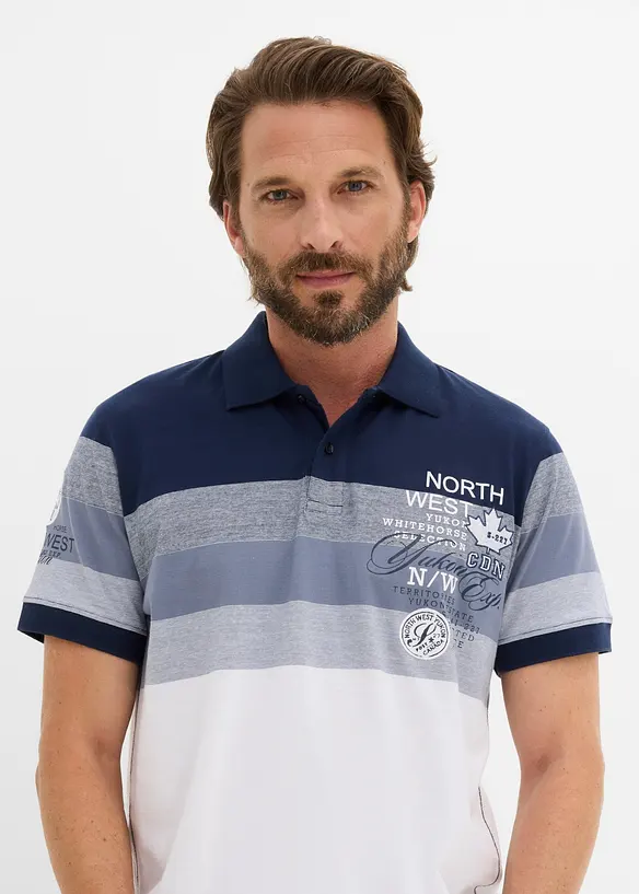 Poloskjorte i jersey i 100% &oslash;kologisk bomull, bonprix