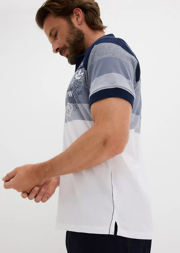 Poloskjorte i jersey i 100% &oslash;kologisk bomull, bonprix