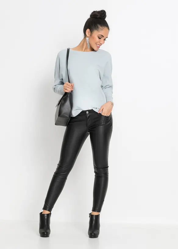 Oversized ribbestrikket genser, bonprix