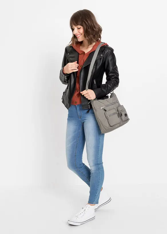 Skulderveske med utvendige rom, bonprix