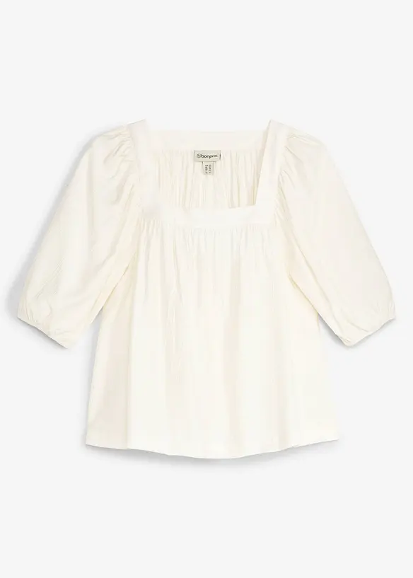 Crinkle bluse i strukturmateriale, bonprix
