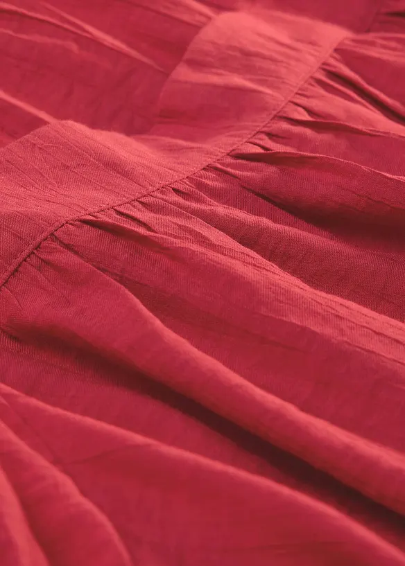 Bluse av strukturert krinklet materiale, bonprix