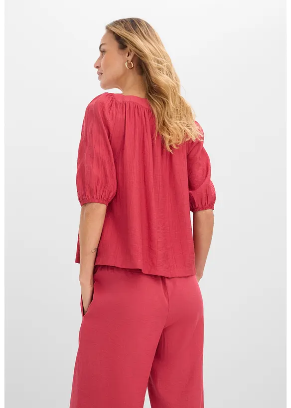 Bluse av strukturert krinklet materiale, bonprix