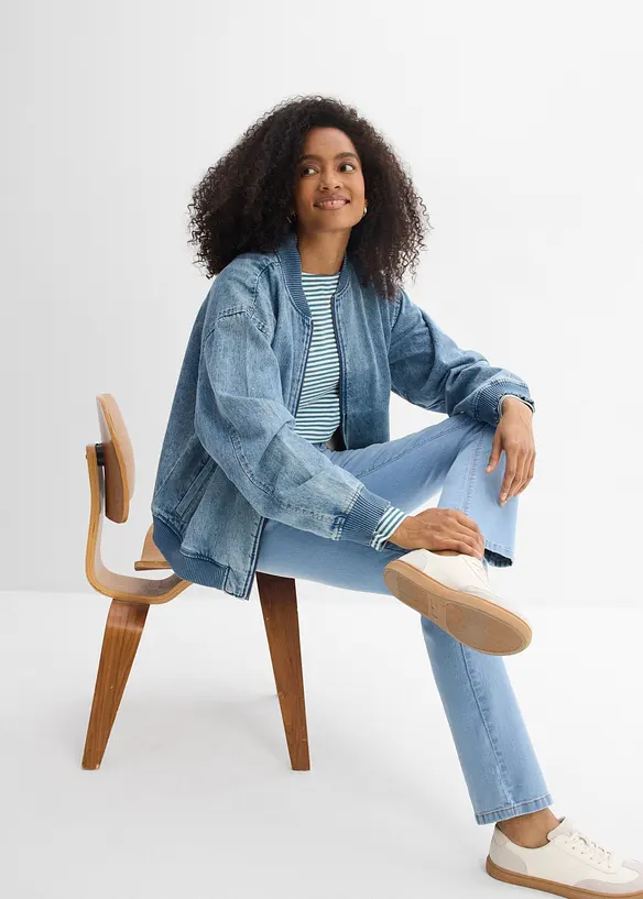 Straight-jeans Mid Waist, Stretch, bonprix