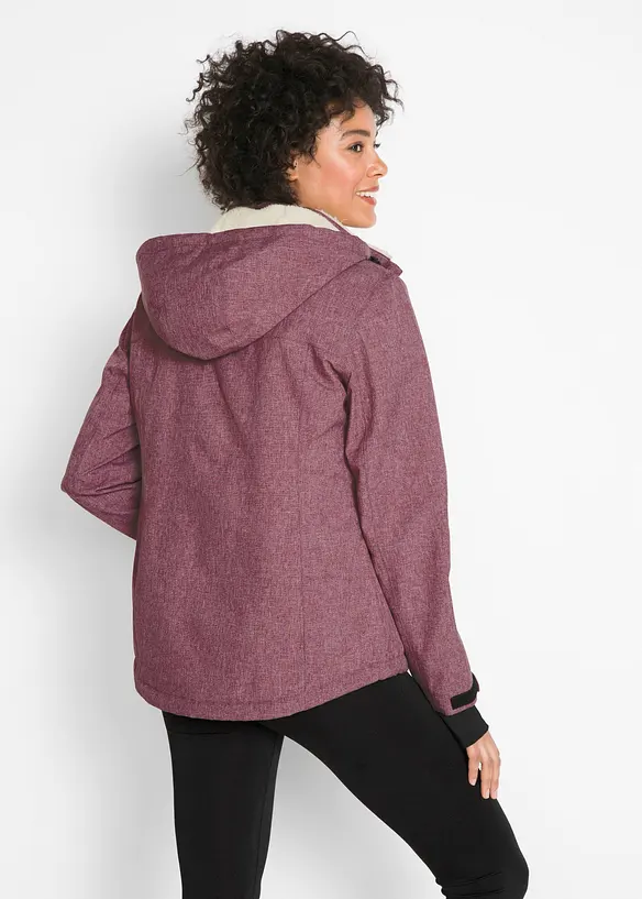 Outdoor-funksjonsjakke med teddyfleece, vanntett, bonprix