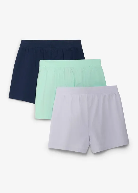 Jerseyshorts i 100% &oslash;kologisk bomull (3-pack), bonprix