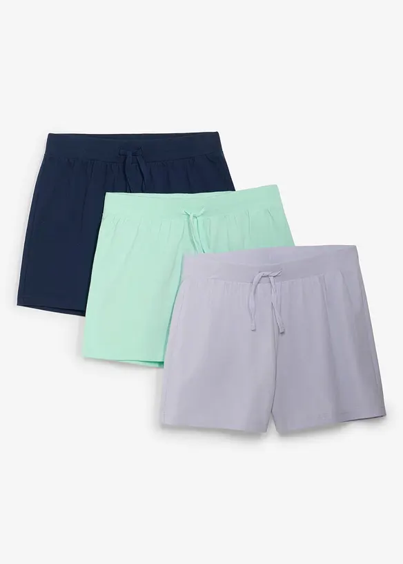 Jerseyshorts i 100% &oslash;kologisk bomull (3-pack), bonprix