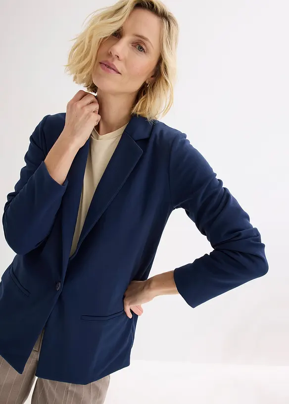 Blazer i jerseykrepp, bonprix