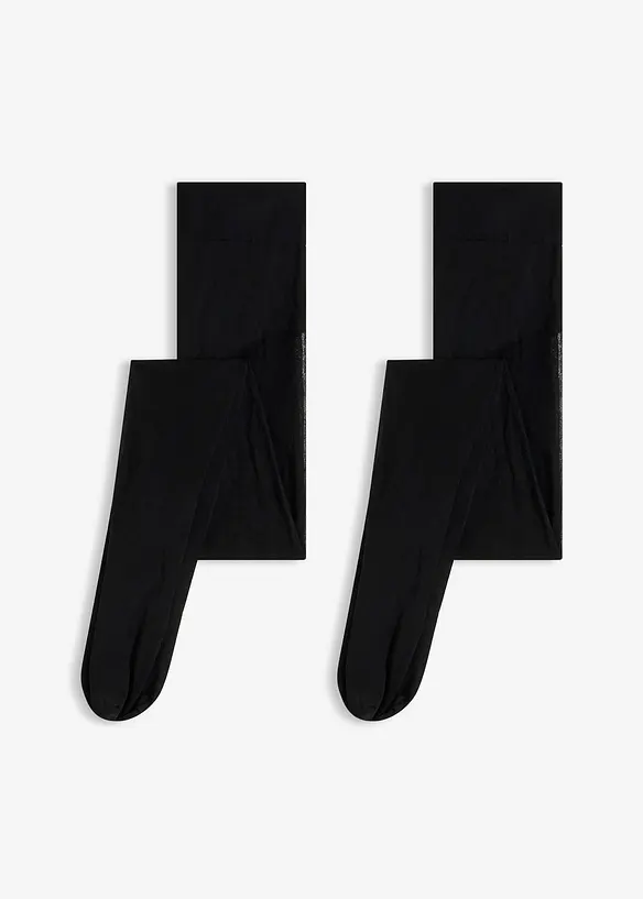 Tynn str&oslash;mpebukse med komfortlinning 30 DEN (2-pack), bonprix