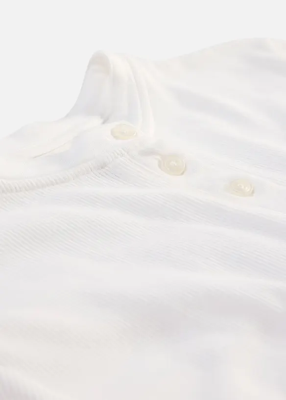 Ribbet topp i 100% &oslash;kologisk bomull, bonprix