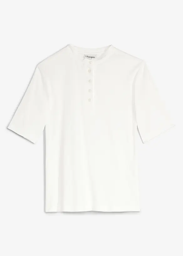 Ribbet topp i 100% &oslash;kologisk bomull, bonprix