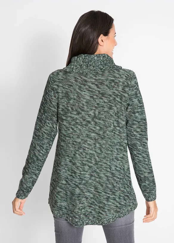 Lang poncho-genser, lange ermer, bonprix