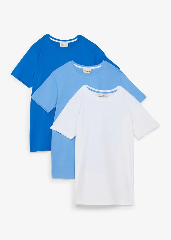 T-skjorte med &oslash;kologisk bomull (3-pack), bonprix