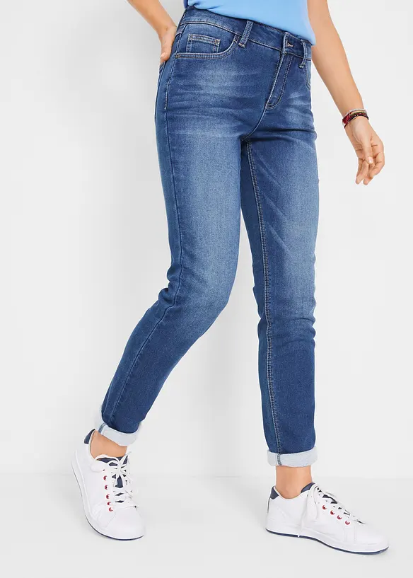 Termojeans med myk innside, Boyfriend, bonprix