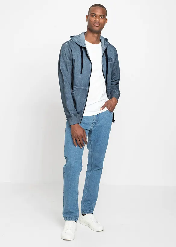 Hettejakke i vasket look, bonprix