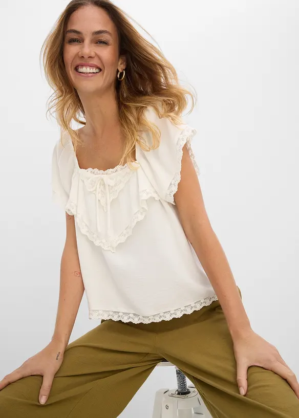Bluse i lett krepp, bonprix