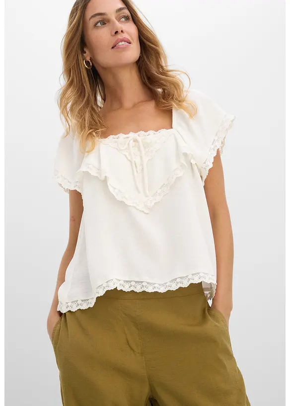 Bluse i lett krepp, bonprix