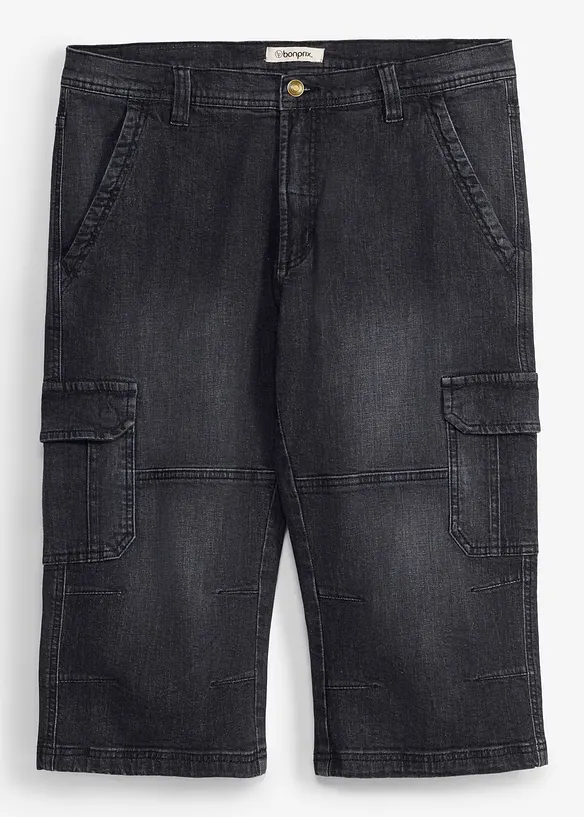 Regular Fit 3/4-cargojeans, Straight, bonprix