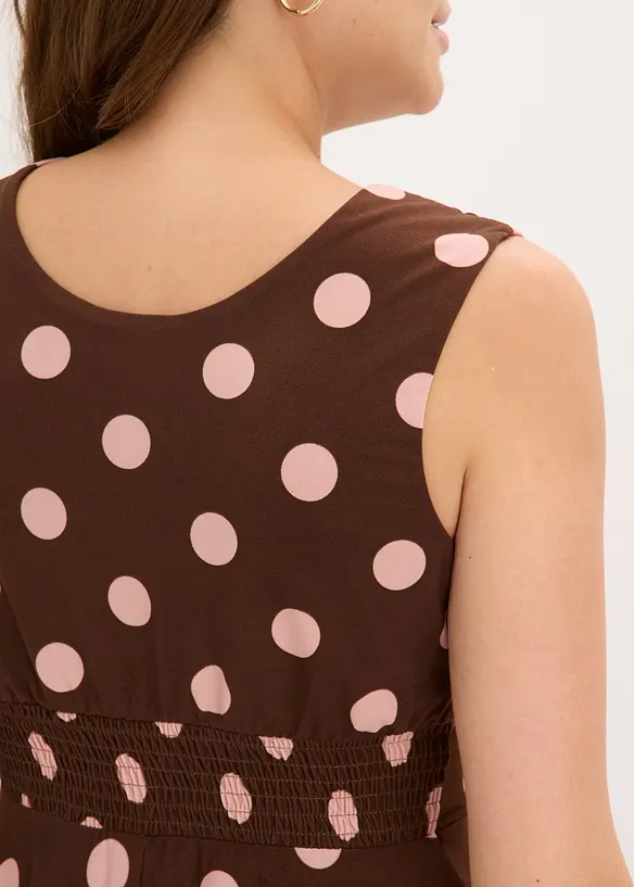 Trikotkjole med prikkem&oslash;nster, bonprix