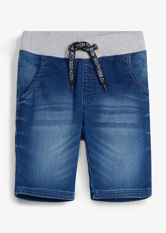 Sweat-slip on-bermudashorts i denim, Regular Fit, bonprix
