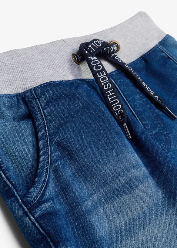 Sweat-slip on-bermudashorts i denim, Regular Fit, bonprix