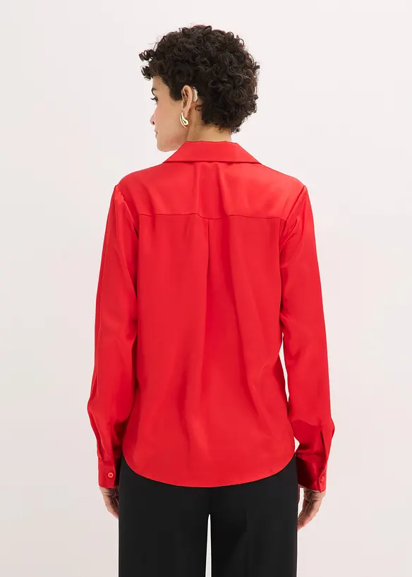 Bluse av fin sateng, bonprix