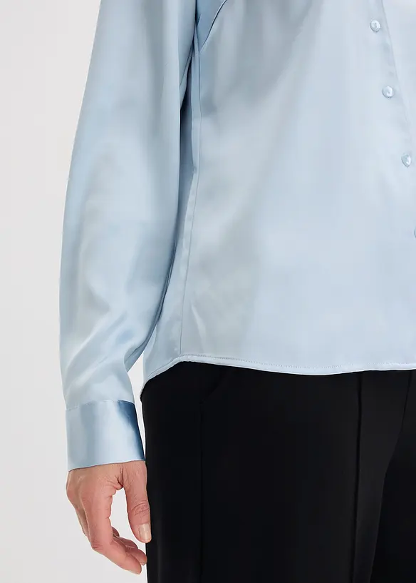 Bluse av fin sateng, bonprix