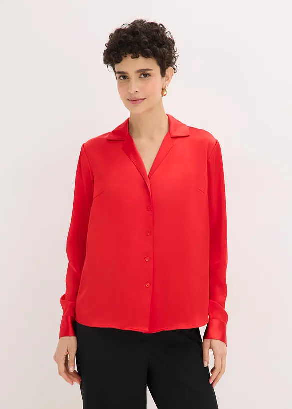 Bluse av fin sateng, bonprix