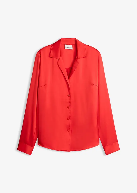 Bluse av fin sateng, bonprix