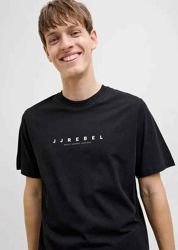 T-skjorte fra JJ REBEL av 100% bomull, Loose Fit, JJ REBEL