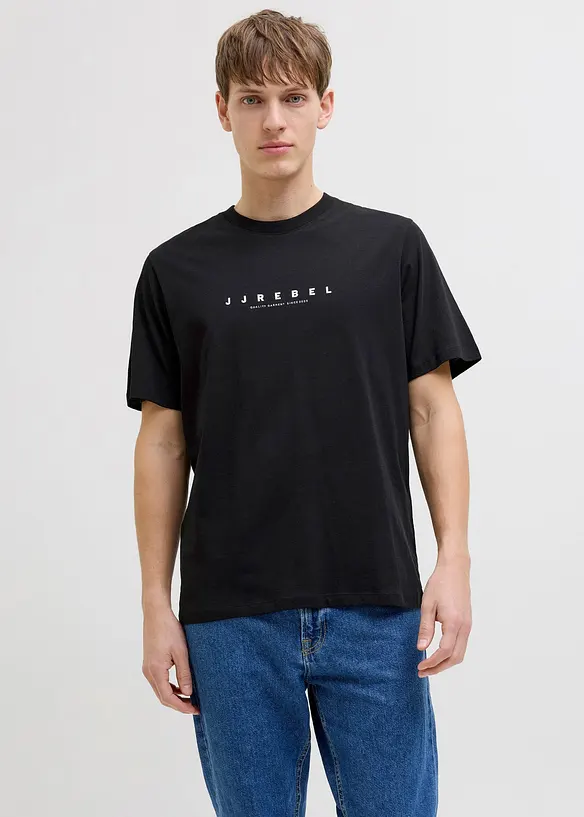 T-skjorte fra JJ REBEL av 100% bomull, Loose Fit, JJ REBEL