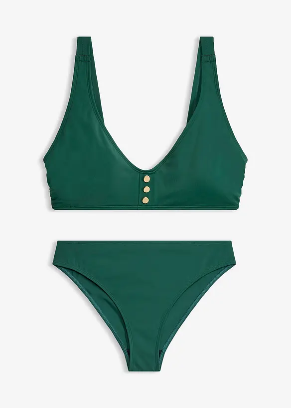 Bustier-bikini med knappepynt, bonprix