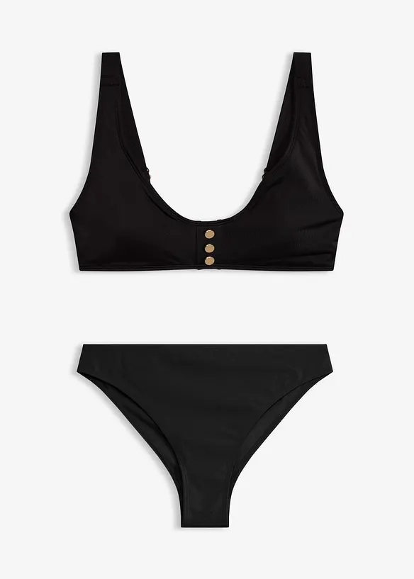 Bustier-bikini med knappepynt, bonprix