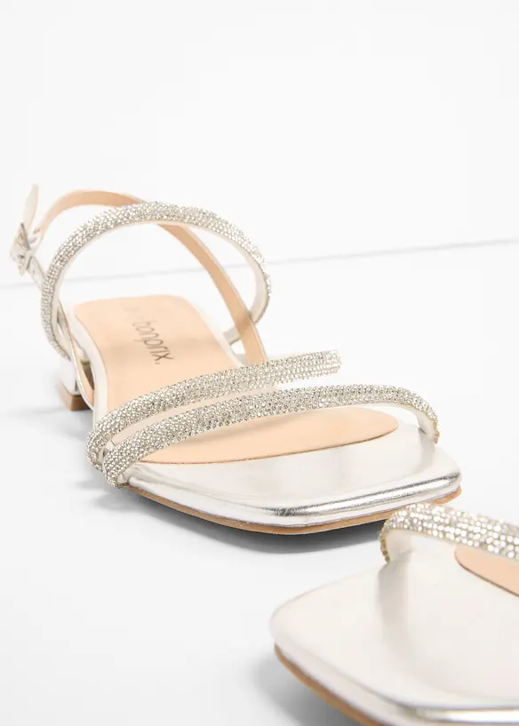 Remsandaler med glitterstener, bonprix