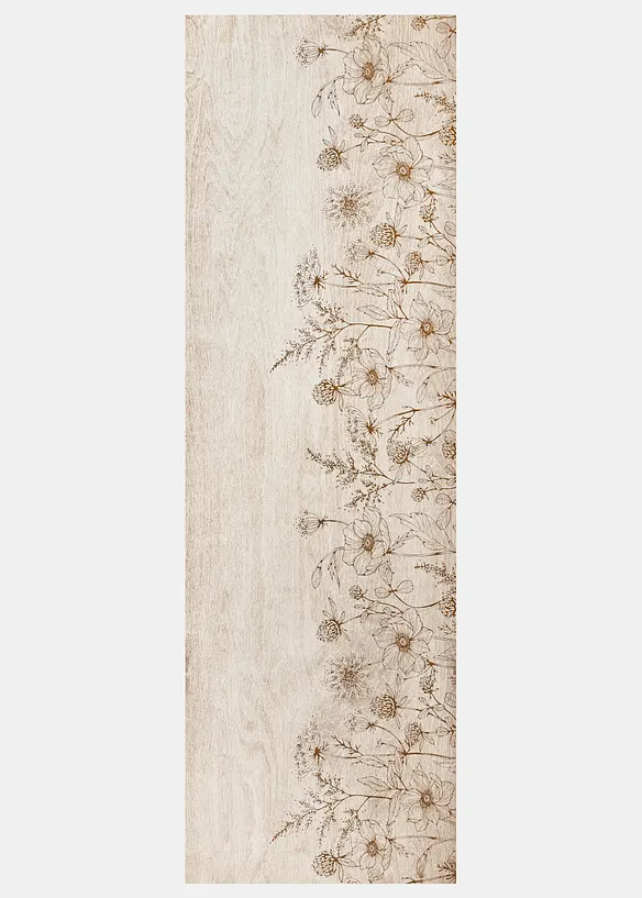 Vaskbar d&oslash;rmatte med blomsterm&oslash;nster, bonprix