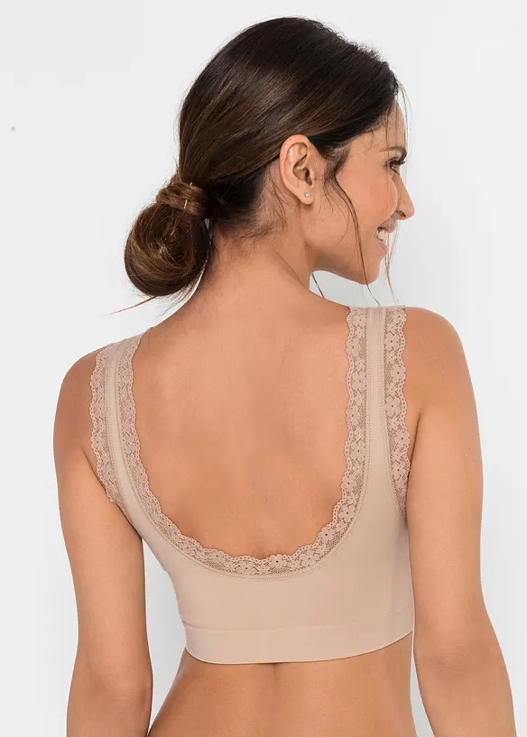 Feel Comfort Seamless-bustier (2-pack), bonprix