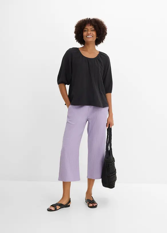 Musselin-tunika av 100% bomull, bonprix
