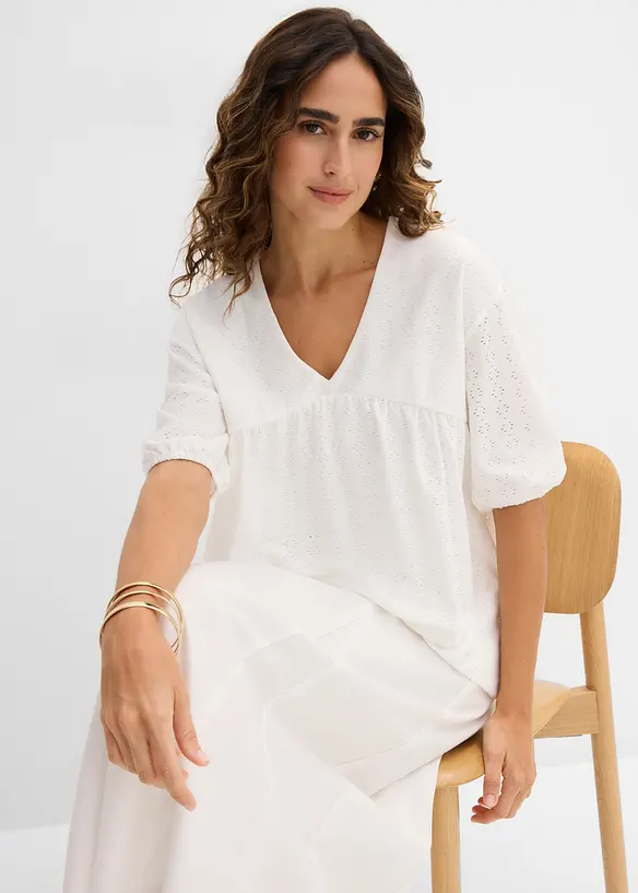 Tunika med forseggjort broderi, bonprix