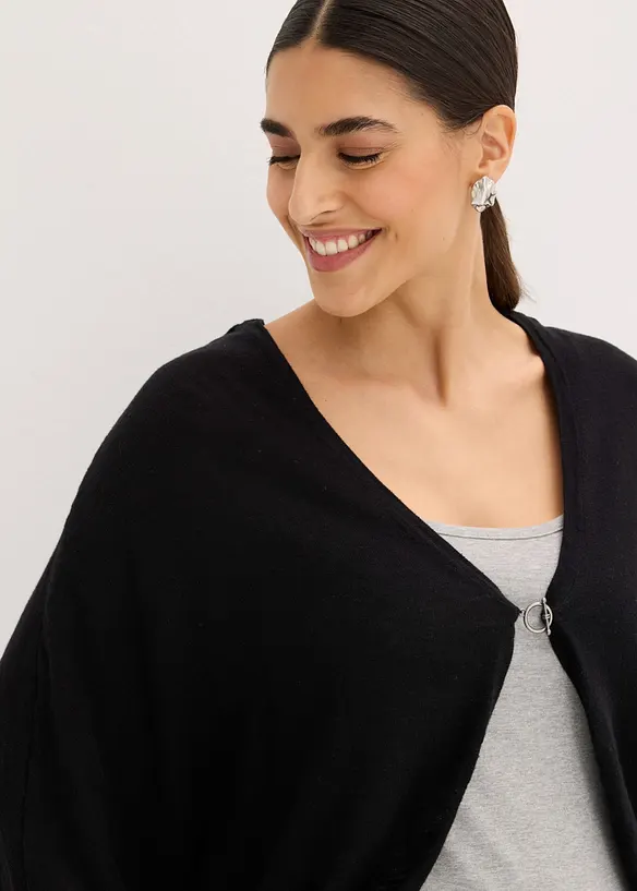 Finstrikket cardigan i 100% bomull, bonprix